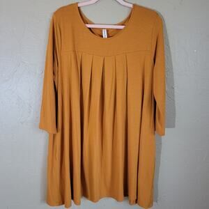 Zenana Premium Pleated Tunic Blouse Women's 2X